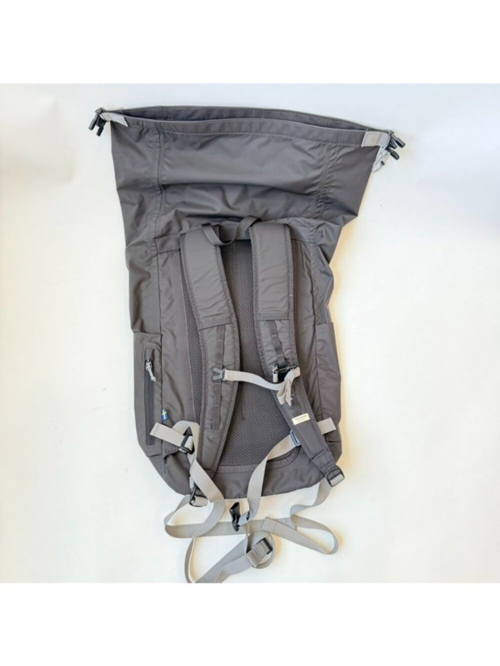 Fjällräven High Coast Foldsack Backpack Gray Roll Top Travel Bag - Picture 2 of 8